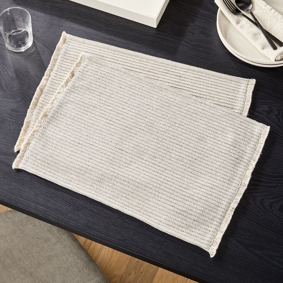 Fringed CottonJute Placemat